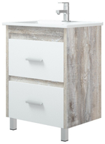 Тумба ВЕРОНА 75 лайн в комплекте с умывальником Оскар