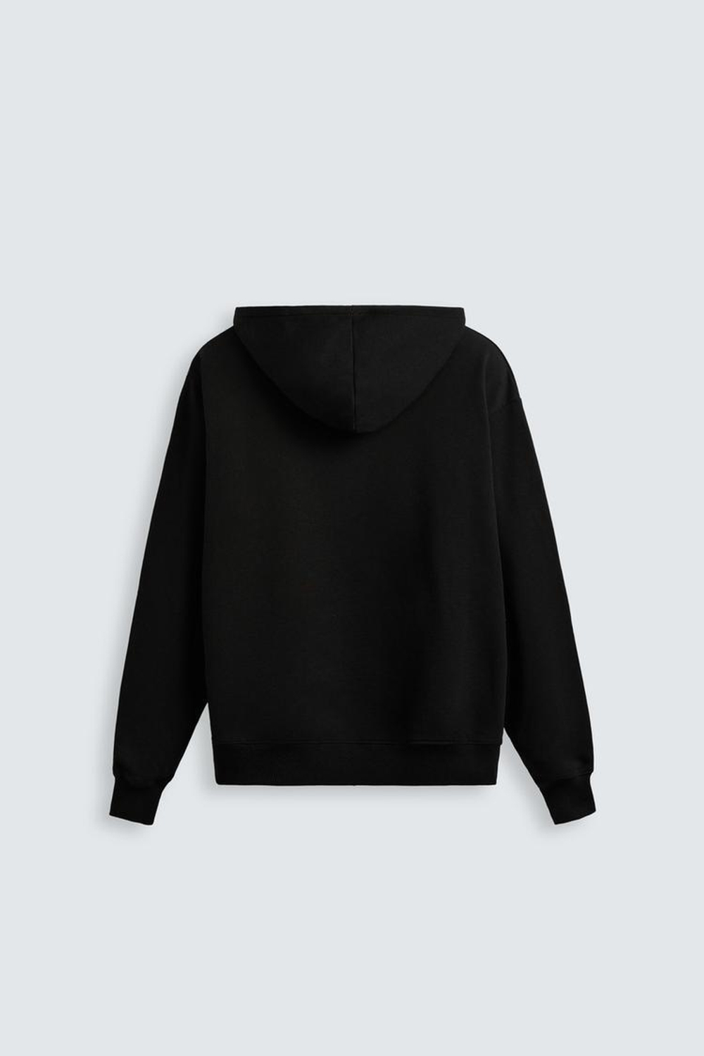 ZARA БАЗОВОЕ ХУДИ С КАПЮШОНОМ, ЧЕРНЫЙ