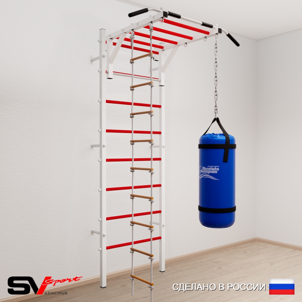 Шведская стенка Sv Sport усиленная 6312 (Турник рукоход/Лестница/Цепь/Мешок 22кг)