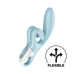 Голубой вибратор-кролик 21,2см Satisfyer Touch me