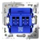 Розетка акустическая 4-местная Voltum S70 Сталь VLS060305