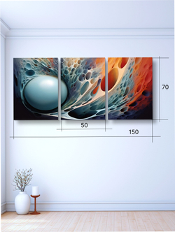 Картина Прорыв формы модульная 50x70см 3шт.