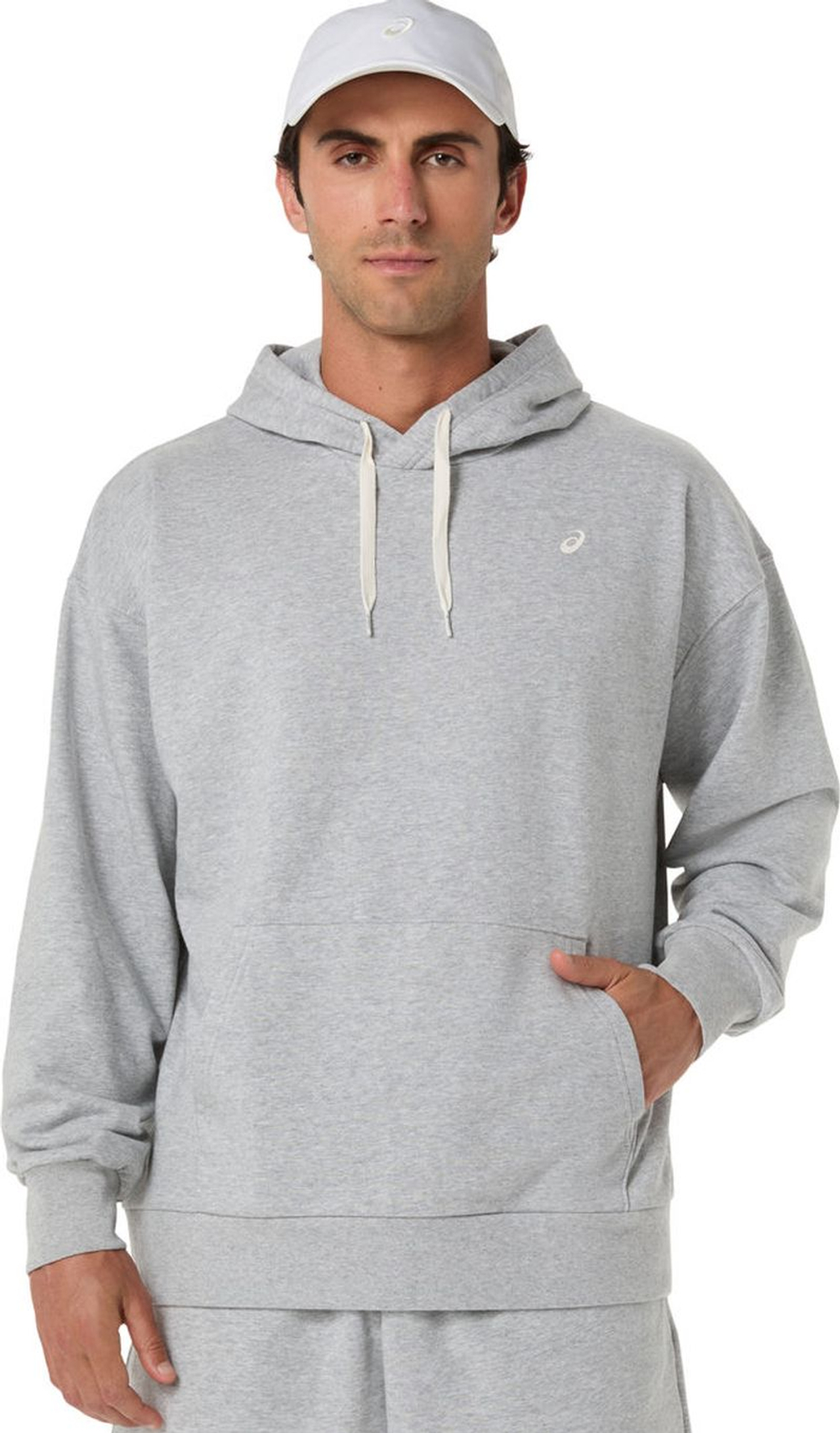 Куртка теннисная Asics French Terry Relaxed Pullover - grey heather