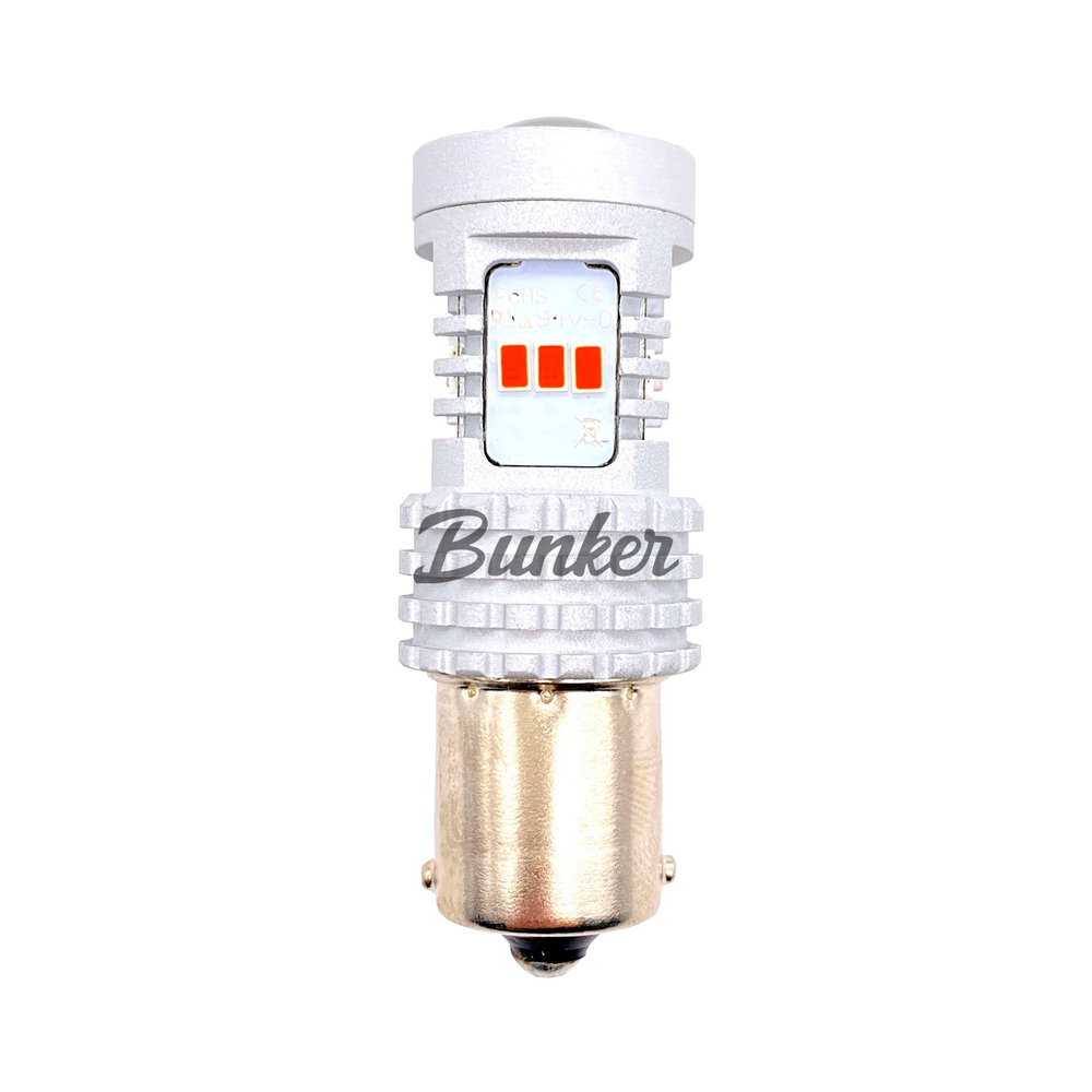 Светодиодная автомобильная LED лампа TaKiMi 1156-3020-14SMD (P21W),Красный,Не полярная,12V