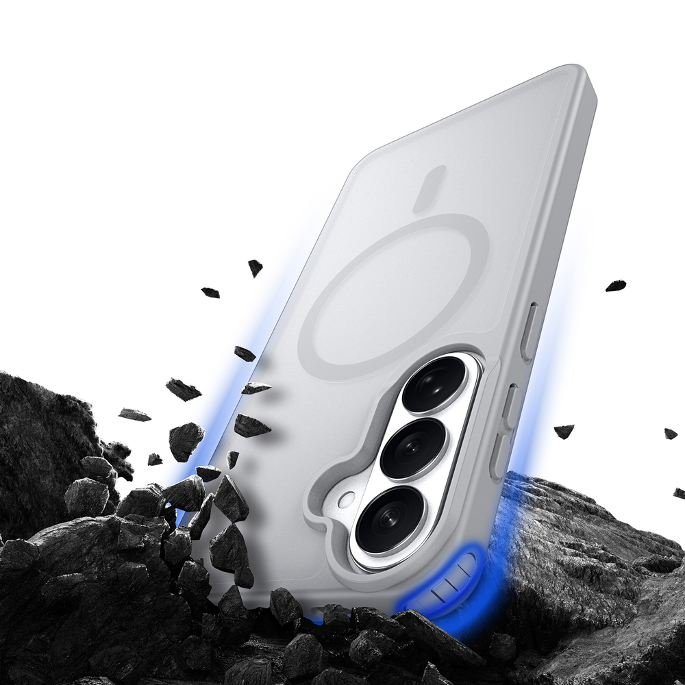 Чехол серого цвета с MagSafe для Samsung Galaxy S26+ Плюс, серия Yind Series от Dux Ducis