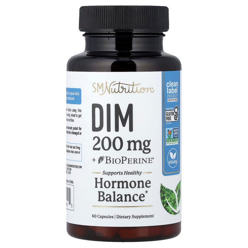 SMNutrition, DIM + BioPerine®, 60 капсул