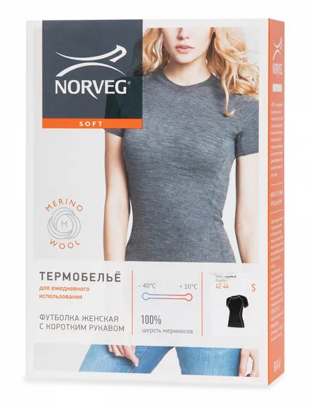 Термобелье женское футболка Norveg Soft с коротким рукавом (14SW3RS)