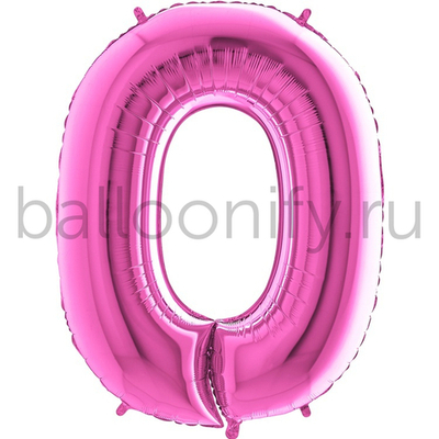 Шар ЦИФРА 0 Pink 40" 102 см