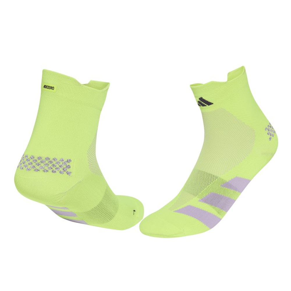 Носки теннисные Adidas Adizero Run Low 1P - solar yellow/aurora plum
