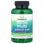 Swanson Vitamins, Just One Complete Multi, мультивитаминный комплекс, без железа, 130 таблеток