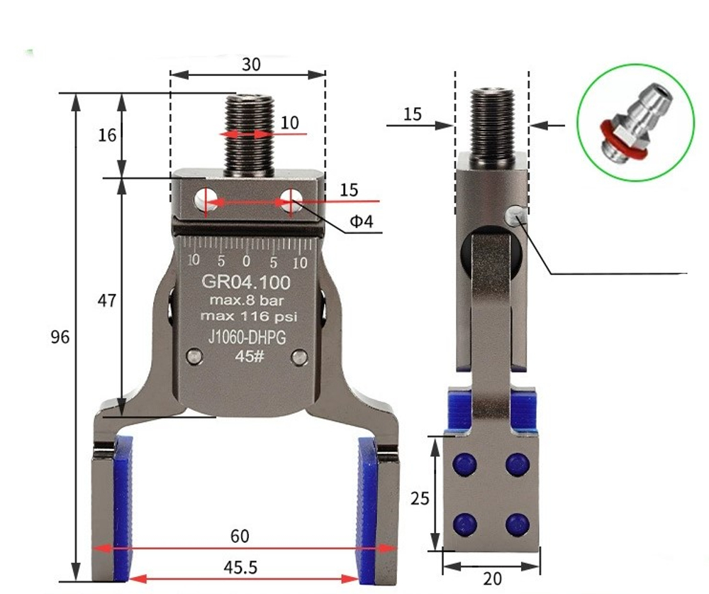 Mini-dhpg-45 (magnetic parallel clip)