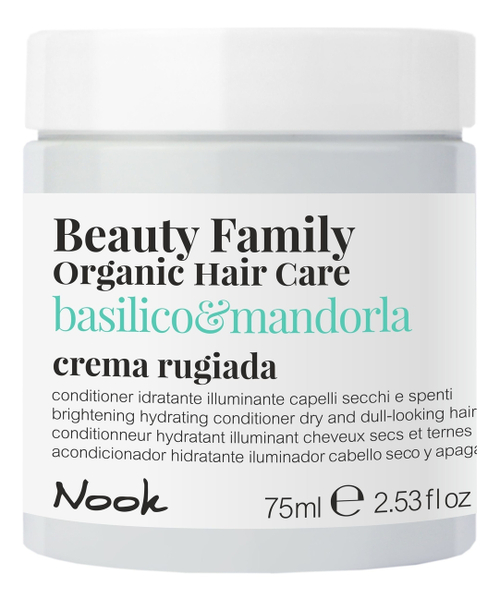 NOOK Крем-кондиционер для сухих и тусклых волос -Crema Rugiada Basilico&Mandorla,  75 мл