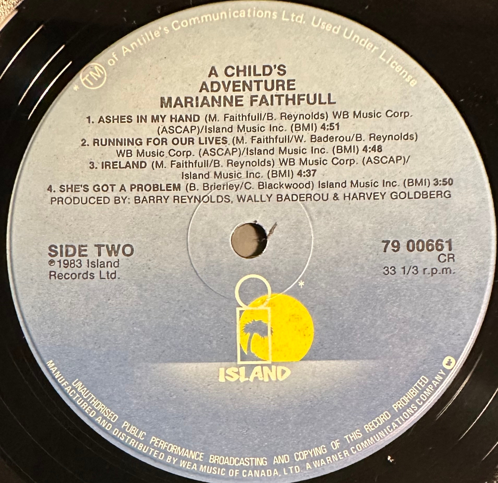 Marianne Faithfull - A Child's Adventure (Канада 1983г.)