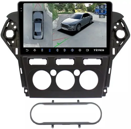 Магнитола для Ford Mondeo 4 2010-2014 - Teyes CC3-2K-360 на Android 10, Быстрая, 2K QLED, CarPlay, 4G SIM-слот, 4 камеры в комплекте