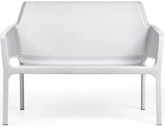 Уличный пластиковый диван Net Bench белый