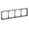 Рамка пластиковая на 4 поста универсальная Systeme Electric ArtGallery Сталь GAL000904