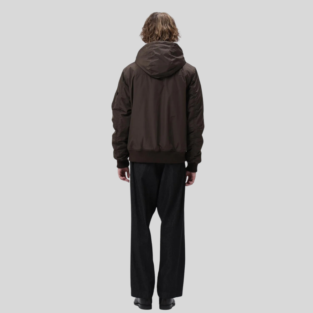 Бомбер Alpha Industries MA-1 Hooded Regular Fit Hickory (Коричневый)