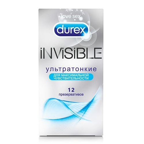 Ультратонкие презервативы Durex Invisible 12шт
