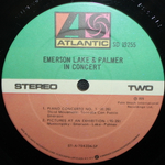 Emerson, Lake & Palmer / In Concert (LP)