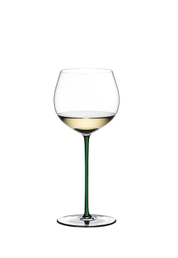Бокал для белого вина 620мл Riedel Fatto a Mano Oaked Chardonnay с зеленой ножкой