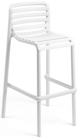 Стул пластиковый барный Doga Stool цвет белый