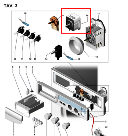 Таймер сушки для стиральной машины Indesit (Индезит) / Ariston (Аристон) 050597