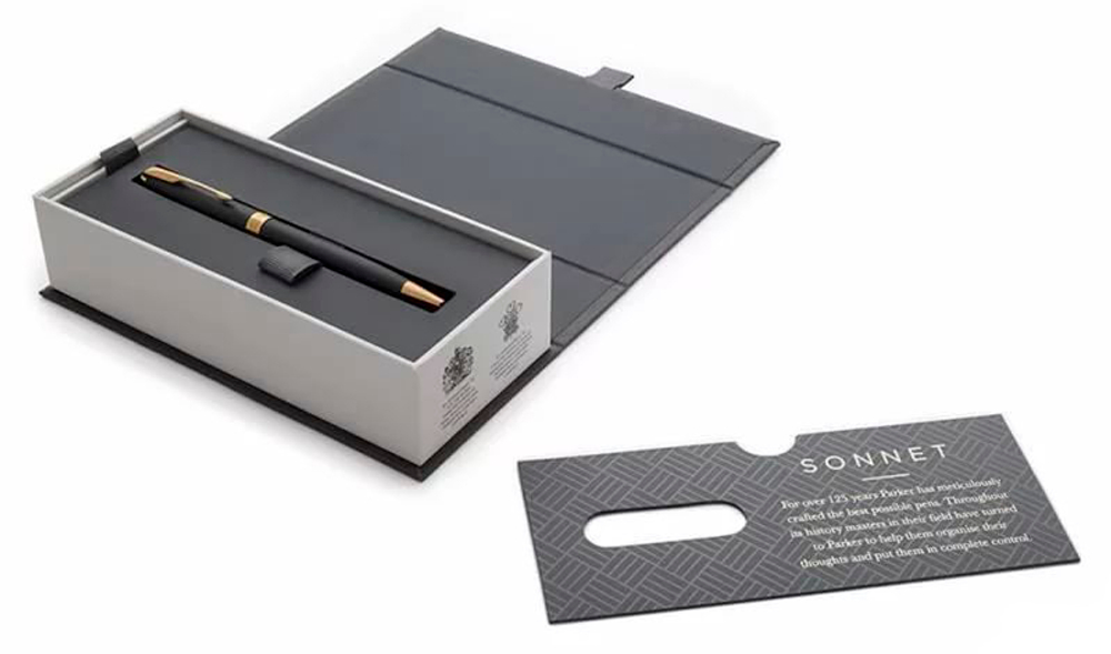 Parker Sonnet Core - Matte Black GT, шариковая ручка, M, BL