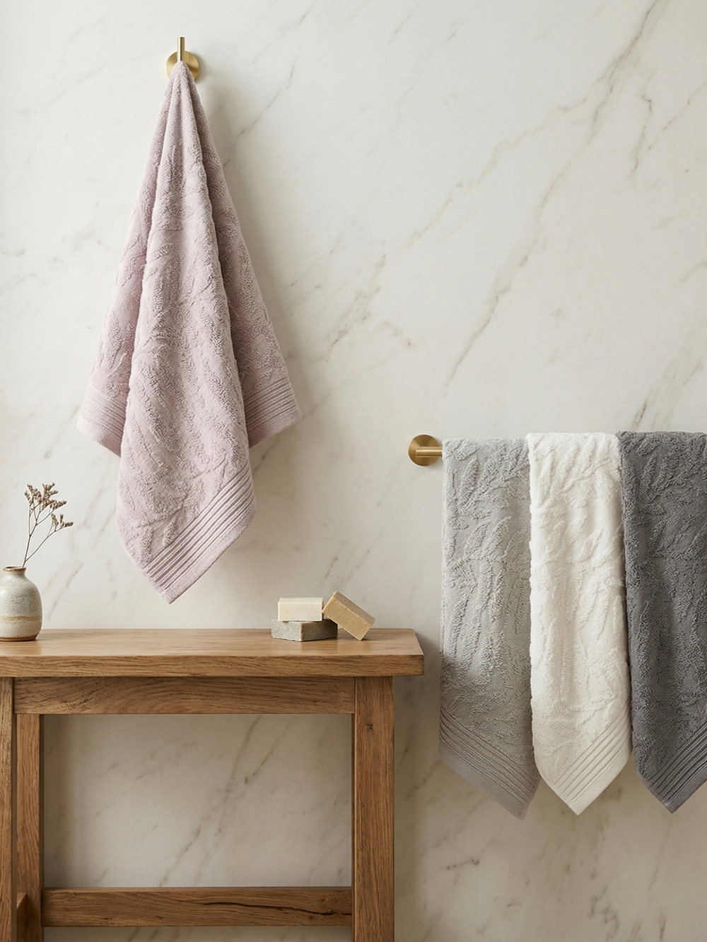 KARACAN Набор Полотенец DİSBUDAK 70*140 4пр. 100% Хлопок