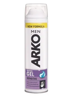 Гель для бритья Arko Men Sensitive, с алоэ вера и лавандой, 200 мл