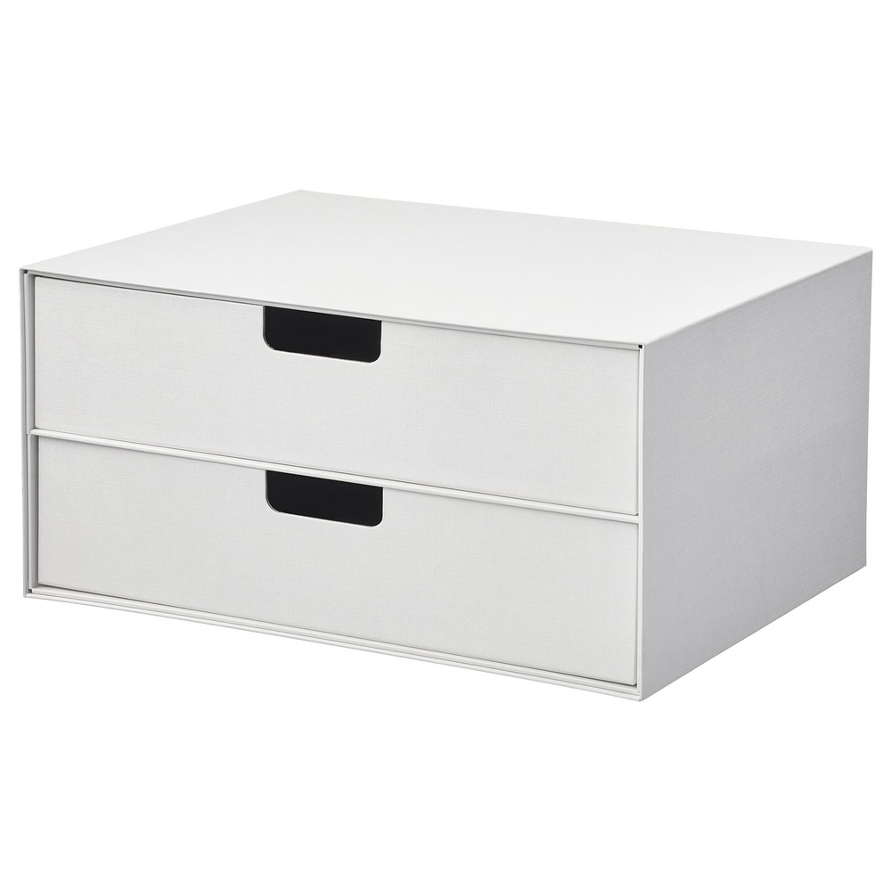 IKEA FJÄDERHARV  (ИКЕА ФЙЭДЕРХАРВ)  -  Мини-комод, 2 ящика - белый 32x25 см