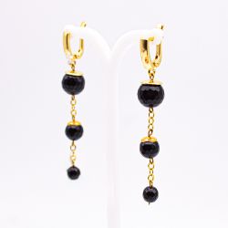 Серьги из обсидиана