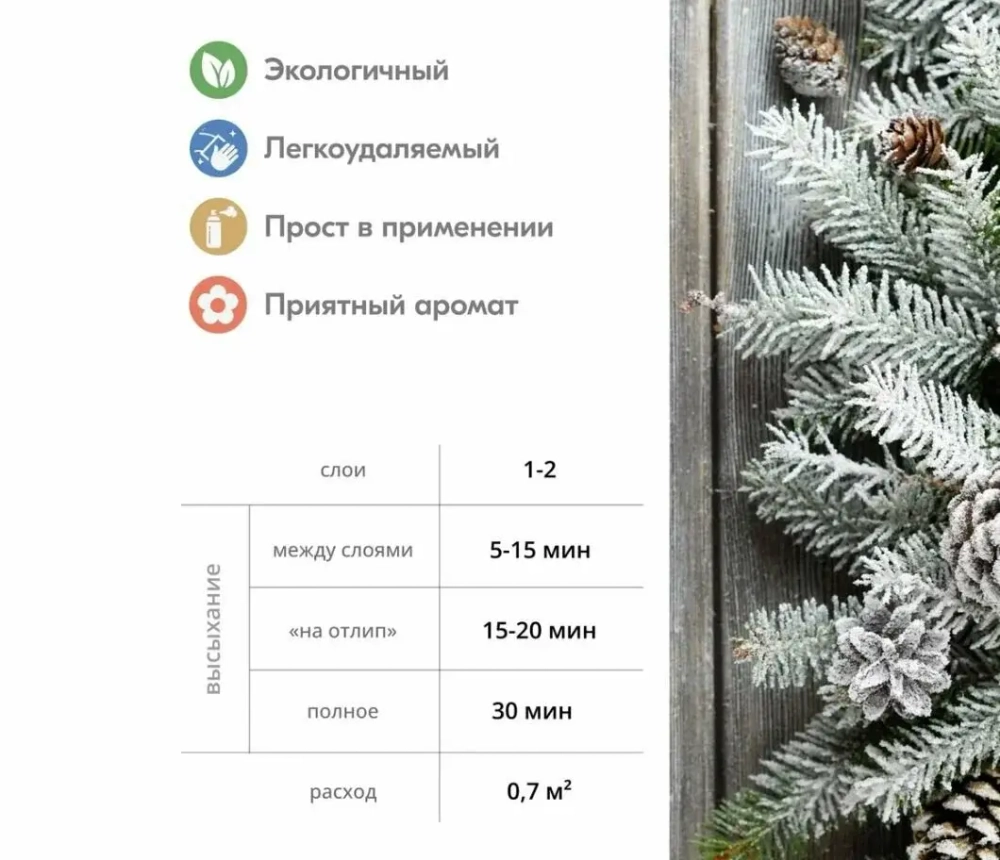 Снег искусственный, спрей для декора 250мл