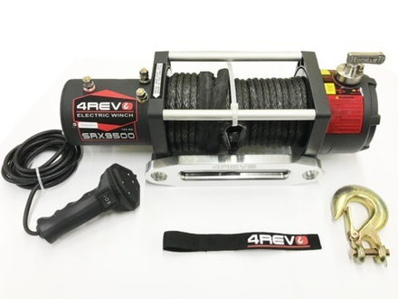 Лебедка автомобильная 4REVO SRX 9500 12В синтетический трос