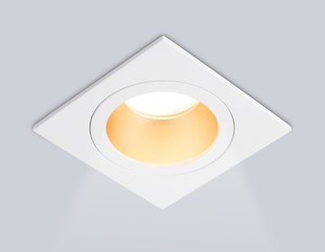 Встраиваемый точечный светильник 1*GU5.3 TN102827 WH/GD белый/золото Techno Spot Technic base Ambrella
