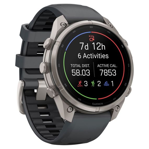 Часы Garmin Fenix 9 Pro 47 мм AMOLED Titanium Graphite / Black (010-04336-26)