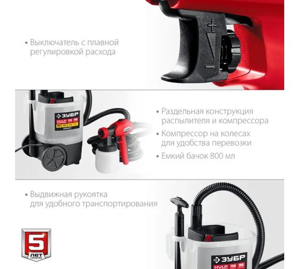 Электрический краскопульт ЗУБР 750 Вт КПЭ-750