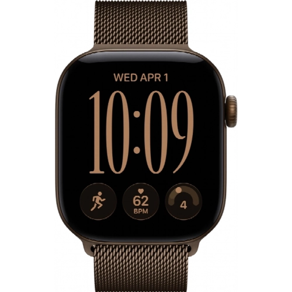 Apple Watch S12 46 mm Dark Bronze Aluminum Case | Dark Bronze Milanese Loop