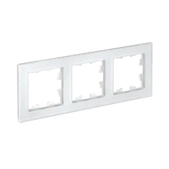 Рамка стеклянная на 3 поста Systeme Electric AtlasDesign Nature Белый ATN330103