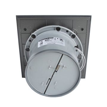Вентилятор накладной энергосберегающий бесшумный MMotors JSC MMP-06 100 UE 5.5Вт Стекло/Квадрат Темно Серый