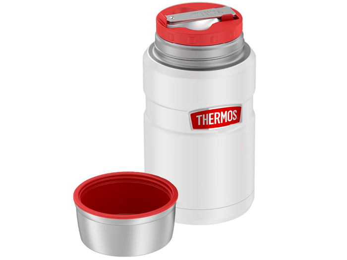 Термос для еды THERMOS KING SK-3020 RCMW 0.71L, складная ложка, белый