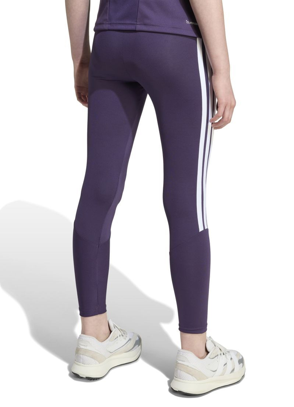 Брюки для девочки теннисные Adidas Train Essentials 3-Stripes - aurora plum/white