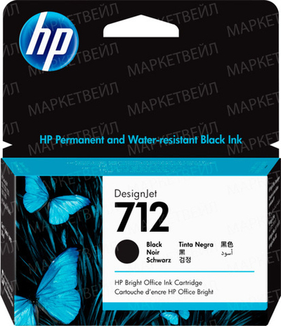Картридж HP 712 (3ED70A) для DesignJet T650/T630/T250/T230/T210 черный (38 мл)