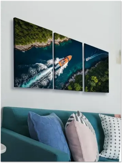 Картина Встреча на реке модульная 50x70см 3шт.