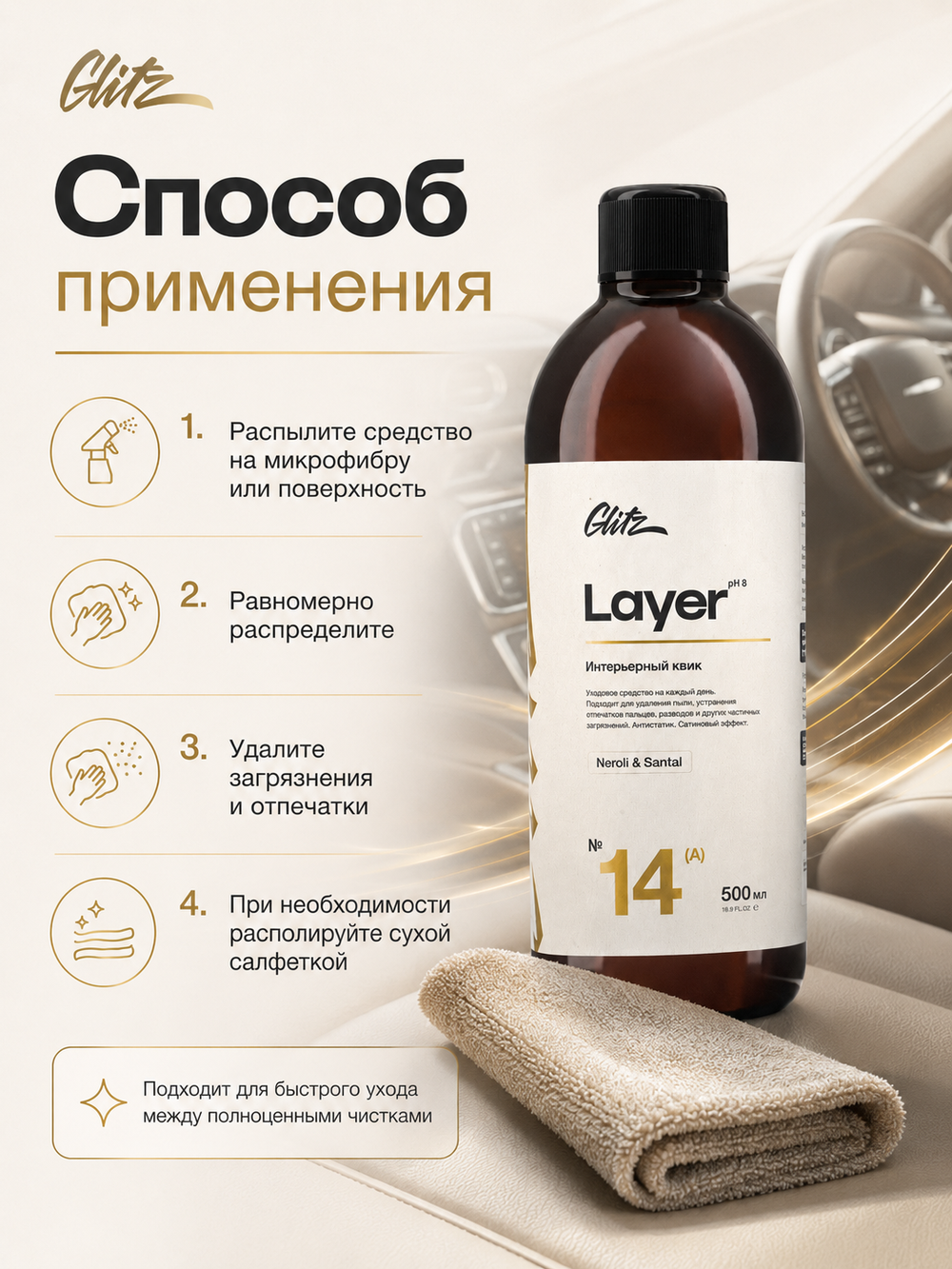 GLITZ 14 Layer (A) - Интерьерный квик 500 мл (нероли и сантал)