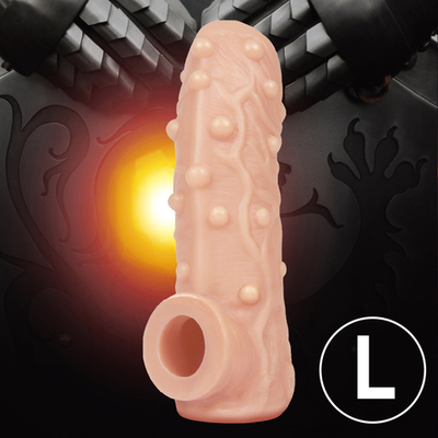 Насадка на фаллос KOKOS Nude Sleeve с рельефом телесная TPE NS-002-L