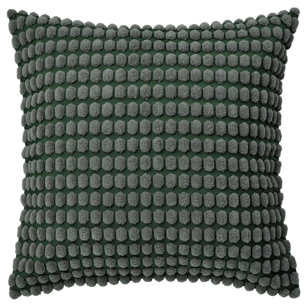Чехол на подушку IKEA SVARTPOPPEL (СВАРТПОППЕЛ), Серо-зеленый, 50x50 см