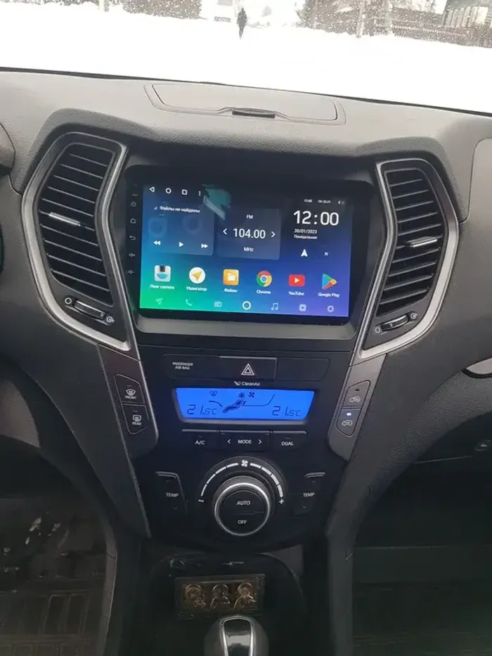 Магнитола для Hyundai Santa Fe 3 2012-2018 (отдельный экран климата, без штатной КЗВ) - Teyes CC3 монитор 9" QLED на Android 10, Быстрая, CarPlay, 4G SIM-слот