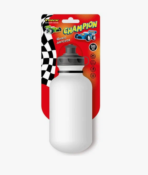 Фляга TRIX Champion детская, 500 мл, защитная крышка, LDPE