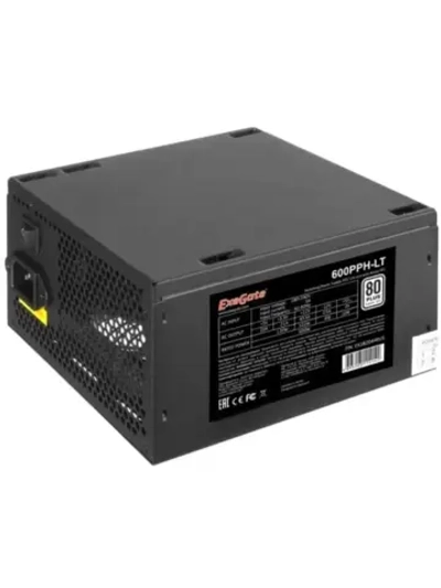 Блок питания 80+ 600PPH-LT 600W EX282044RUS-S BLACK