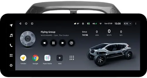 Магнитола для Toyota RAV4 2 2000-2003 - Teyes LUX ONE ROUND монитор 12.3" 2K QLED на Android 10, Быстрая, CarPlay, 4G SIM-слот